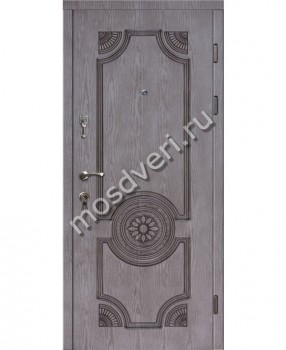 Входная металлическая дверь с МДФ с резьбой - купить от производителя Мосдвери Входная металлическая дверь с МДФ с резьбой